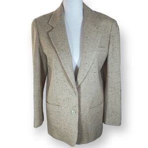 CIRAGE CREAM/BEIGE WOOL BLAZER SZ.8 EUC